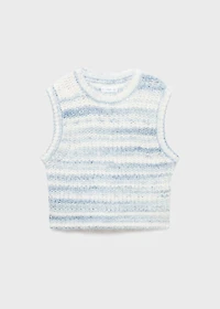 Striped knitted vest