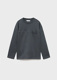 T-shirt with pocket and seam detail