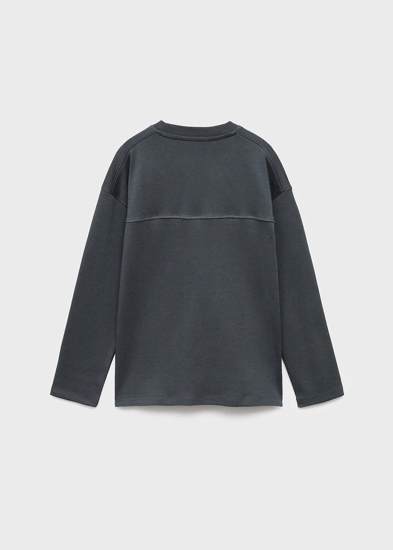 T-shirt with pocket and seam detail