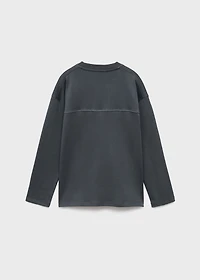 T-shirt with pocket and seam detail