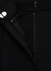 Straight-fit pleated pants