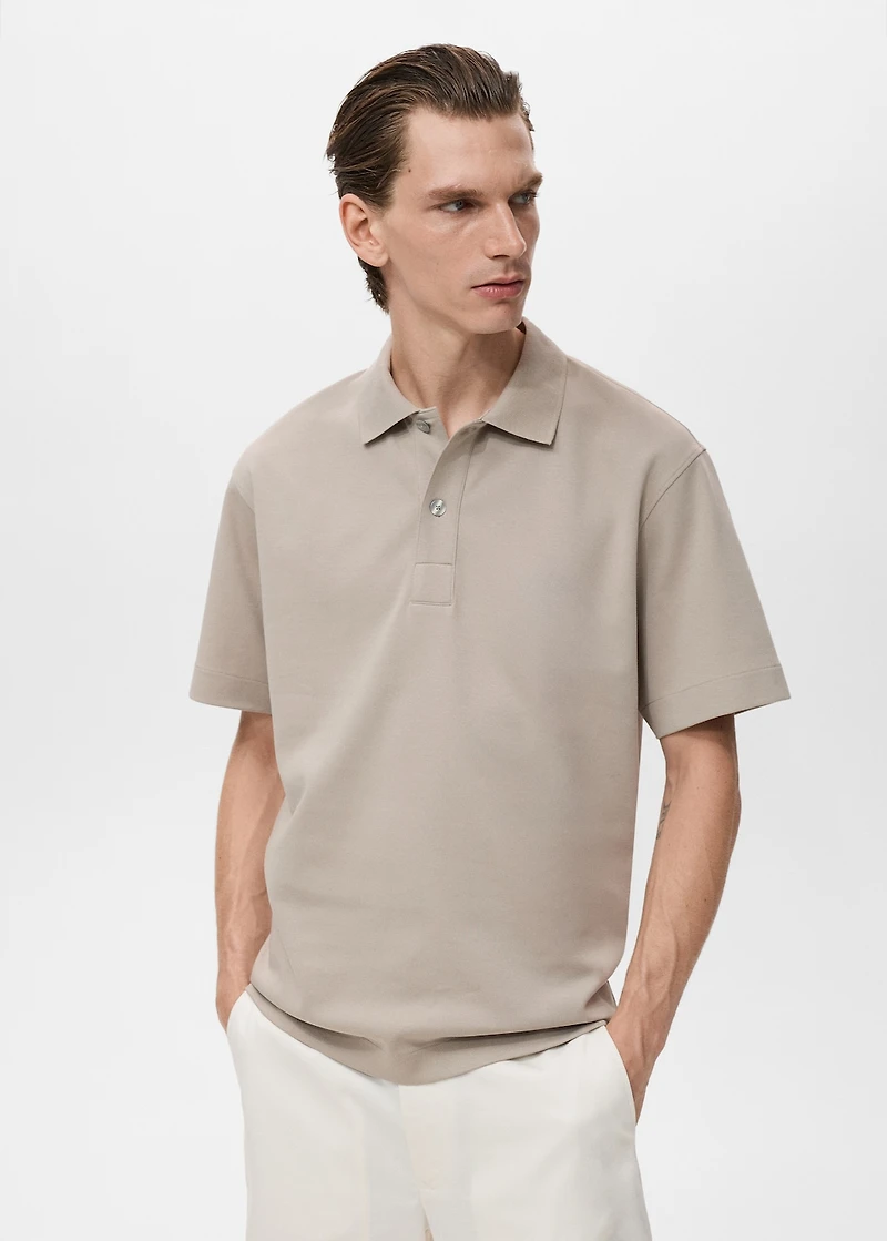 Relaxed-fit cotton polo
