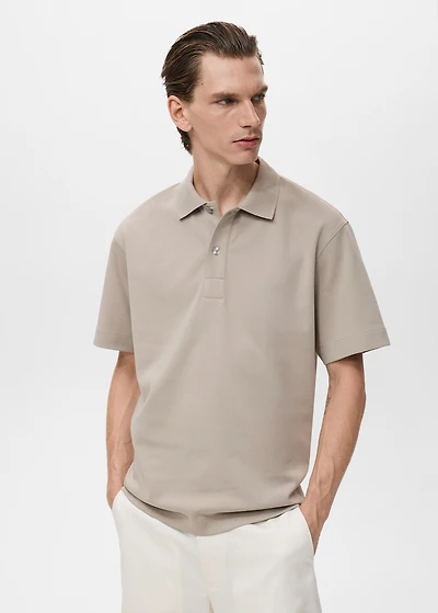 Relaxed-fit cotton polo