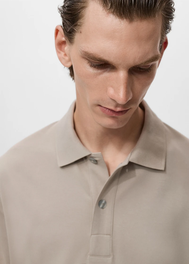 Relaxed-fit cotton polo