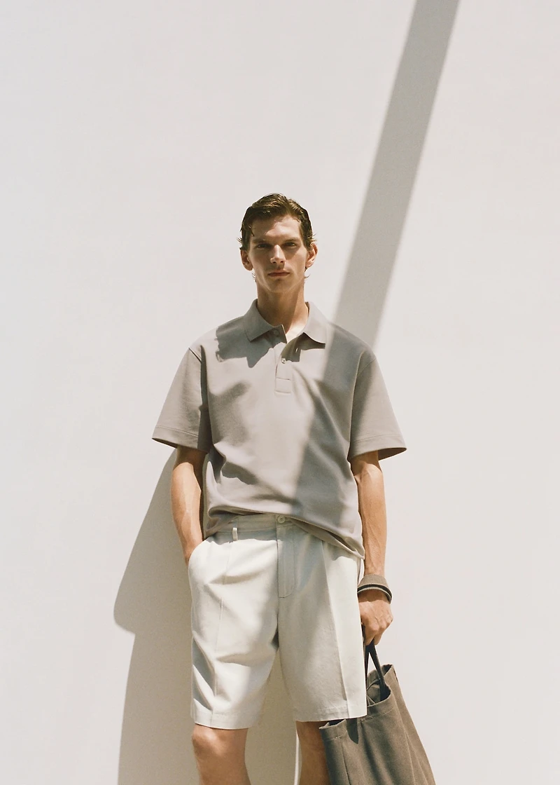 Relaxed-fit cotton polo