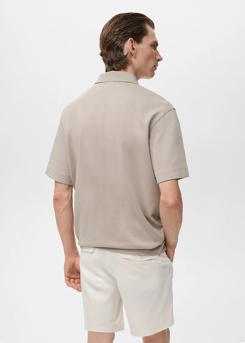 Relaxed-fit cotton polo