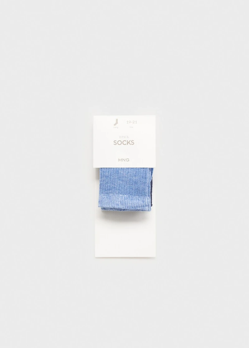 2 pack ribbed socks