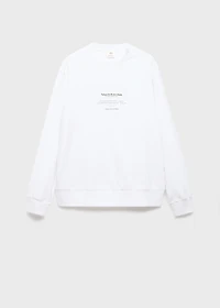 100% cotton sweatshirt text