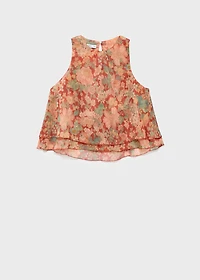 Floral pleated blouse