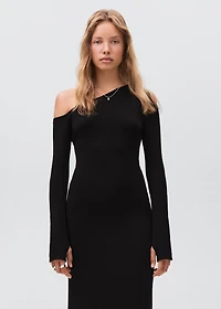 Asymmetrical dress with cut-out