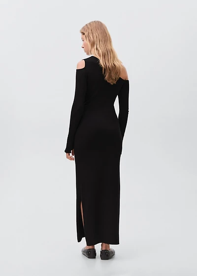 Asymmetrical dress with cut-out