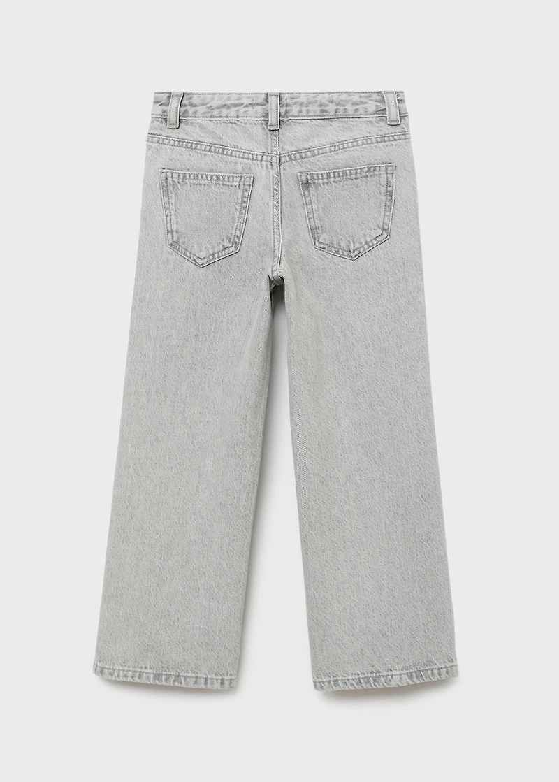 Wide leg jeans with stars