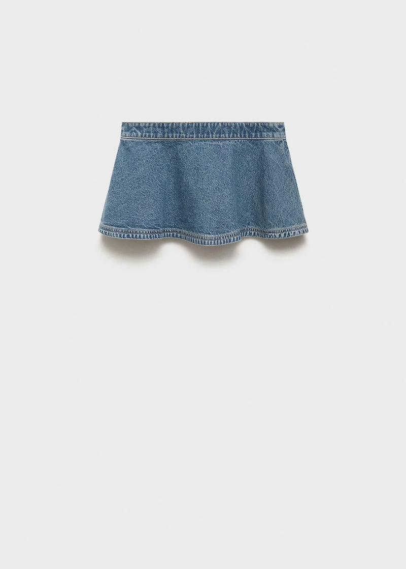 Denim micro-skirt