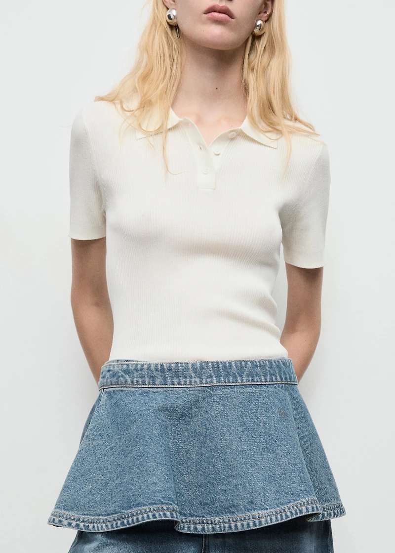 Denim micro-skirt