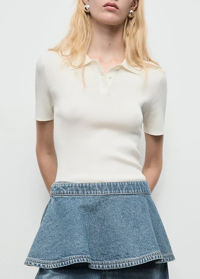 Denim micro-skirt
