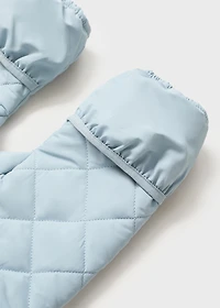 Quilted sweatshirt with shearling lining