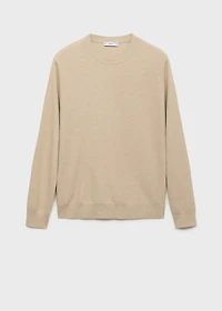 Microstructured cotton knitted sweater