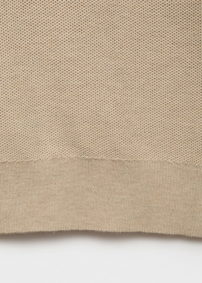 Microstructured cotton knitted sweater