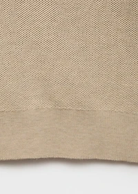 Microstructured cotton knitted sweater