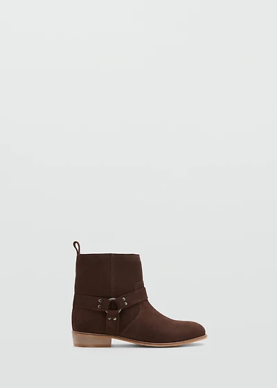 Suede leather ankle boots