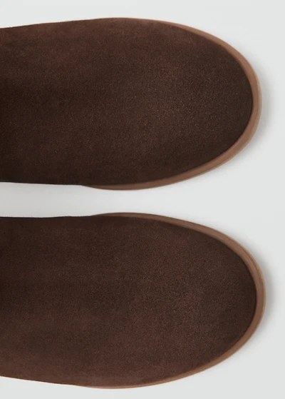 Suede leather ankle boots