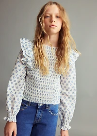 Ruffles printed blouse