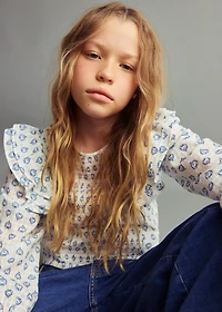 Ruffles printed blouse