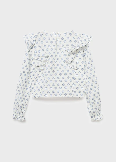 Ruffles printed blouse