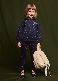 Embroidered sweatshirt with floral pattern