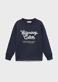 Printed embroidered sweatshirt