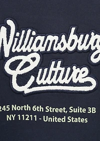 Printed embroidered sweatshirt