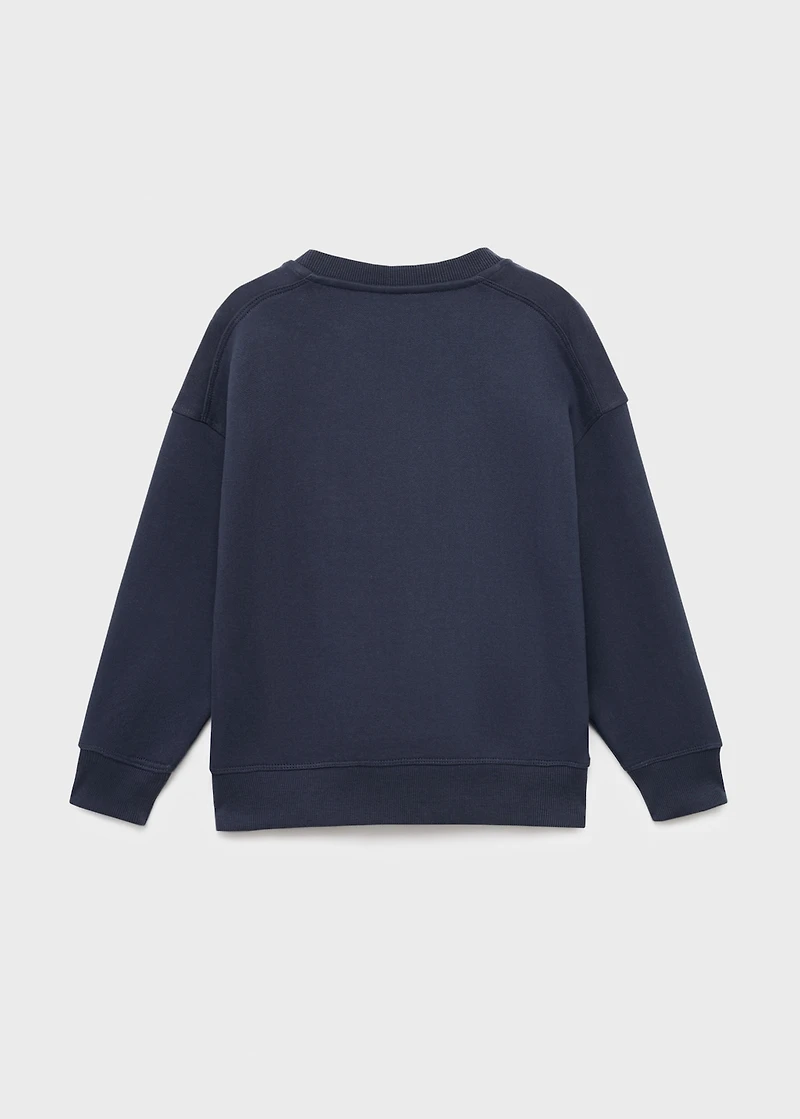 Printed embroidered sweatshirt