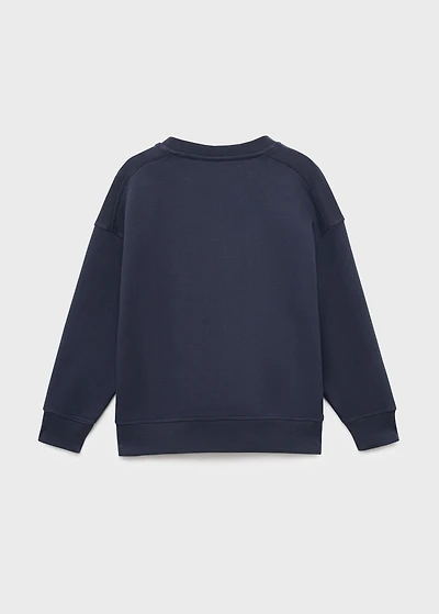 Printed embroidered sweatshirt