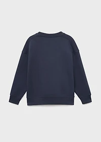 Printed embroidered sweatshirt