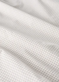 Children's cotton bath cape with check detail