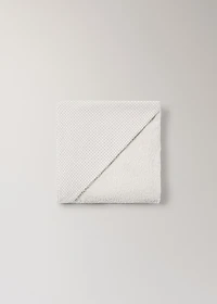 Children's cotton bath cape with check detail