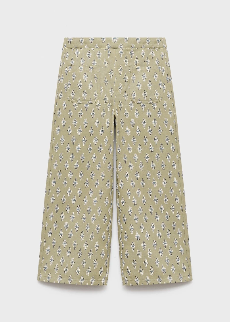 Flower culottes pants