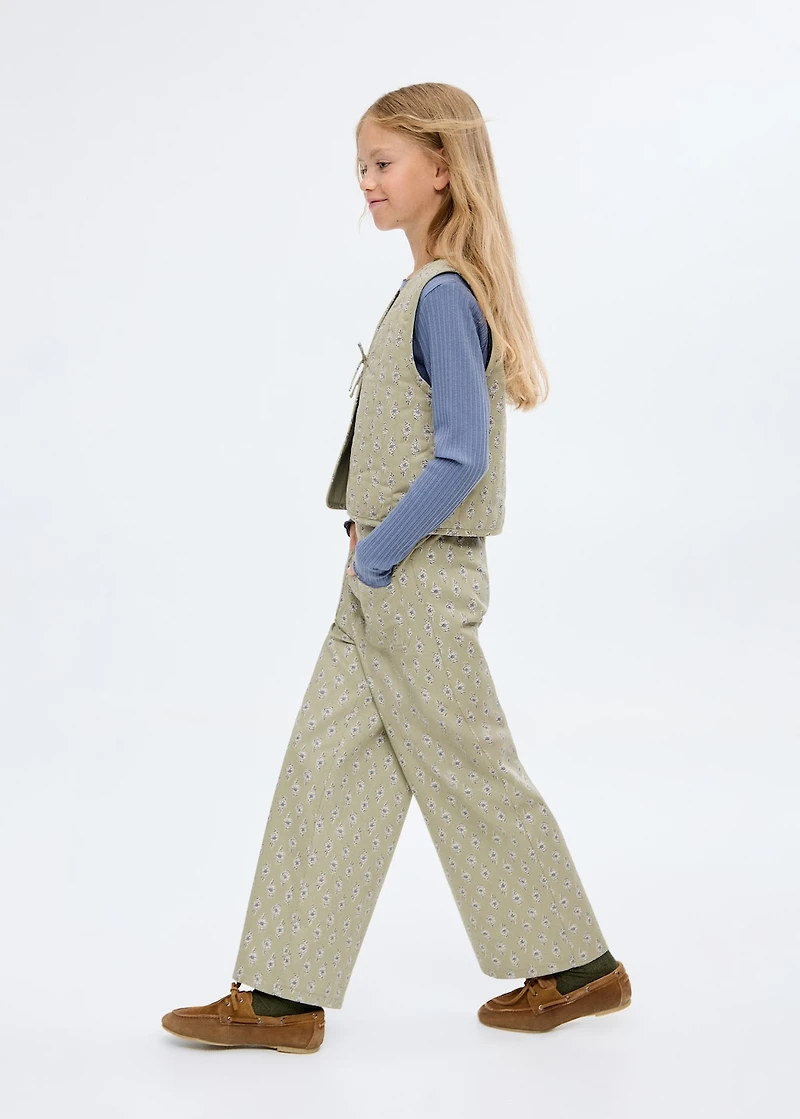 Flower culottes pants