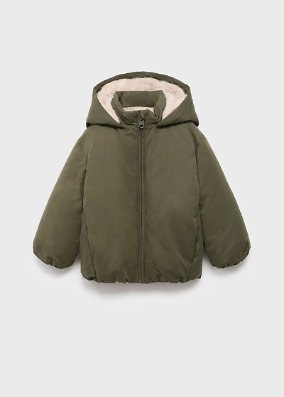 Hood puffer coat