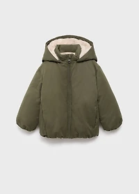 Hood puffer coat