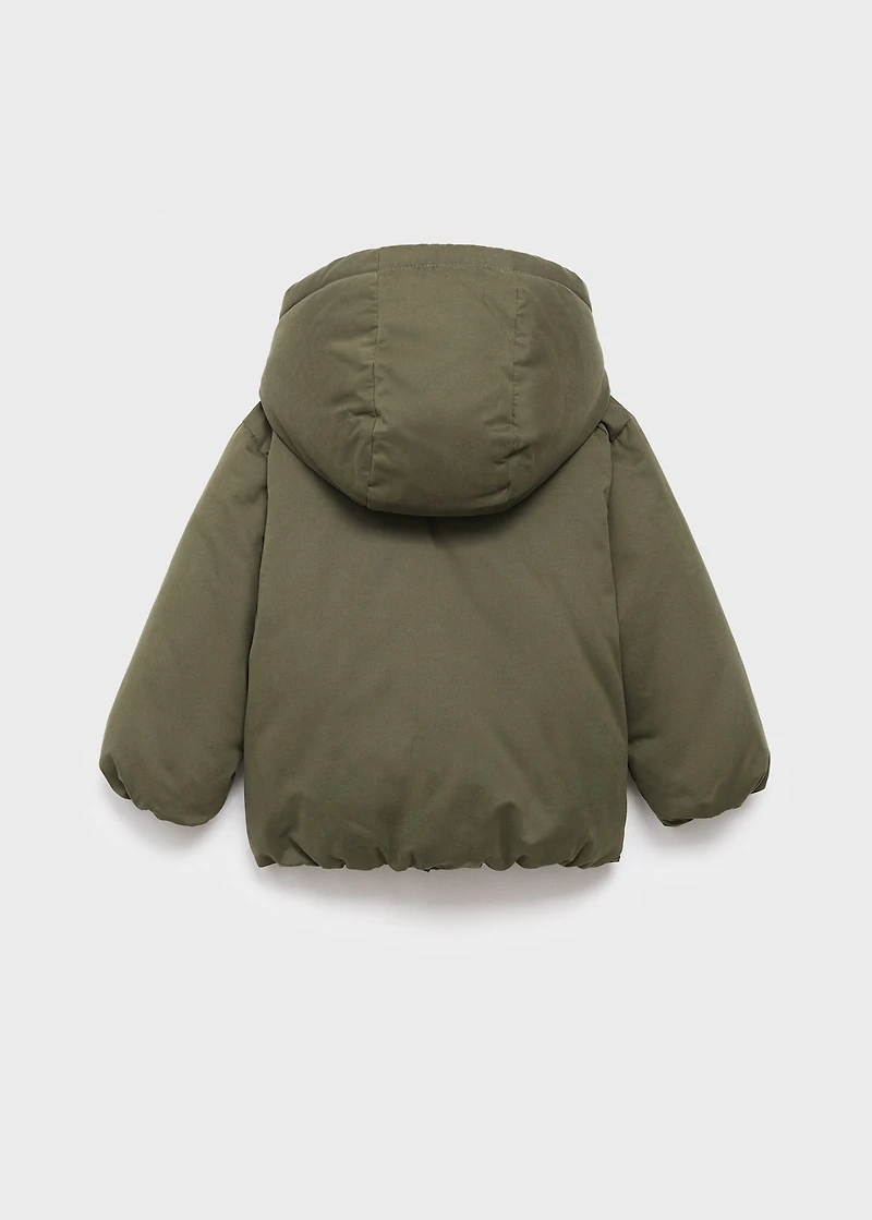 Hood puffer coat