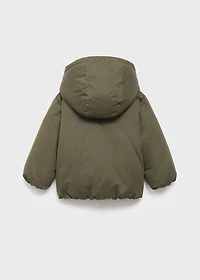 Hood puffer coat