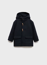 Hooded wool coat