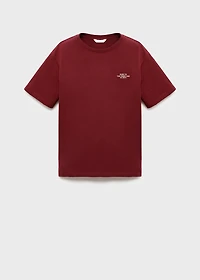 Printed cotton-blend t-shirt