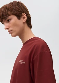 Printed cotton-blend t-shirt