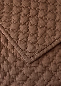 Hand-stitched cotton bedspread for mini-cot