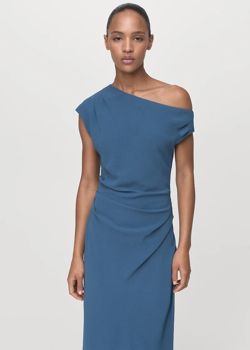 Asymmetrical midi-dress