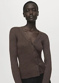 Ribbed knitted cardigan