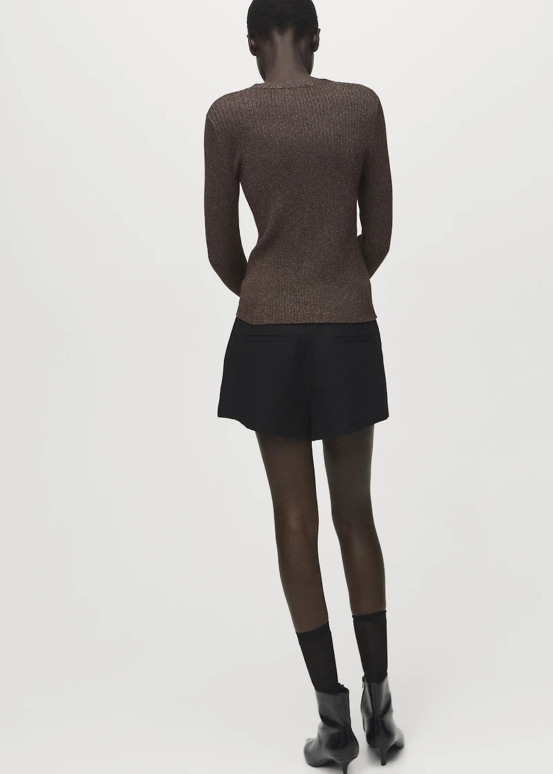 Ribbed knitted cardigan