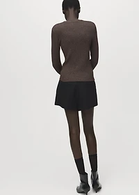 Ribbed knitted cardigan